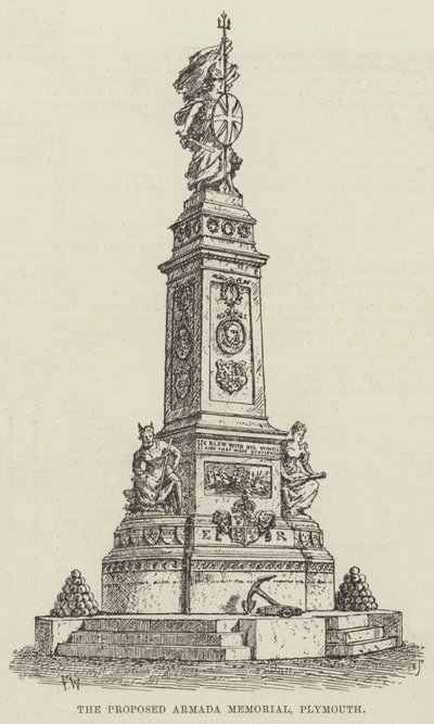 The Proposed Armada Memorial, Plymouth by Frank Watkins